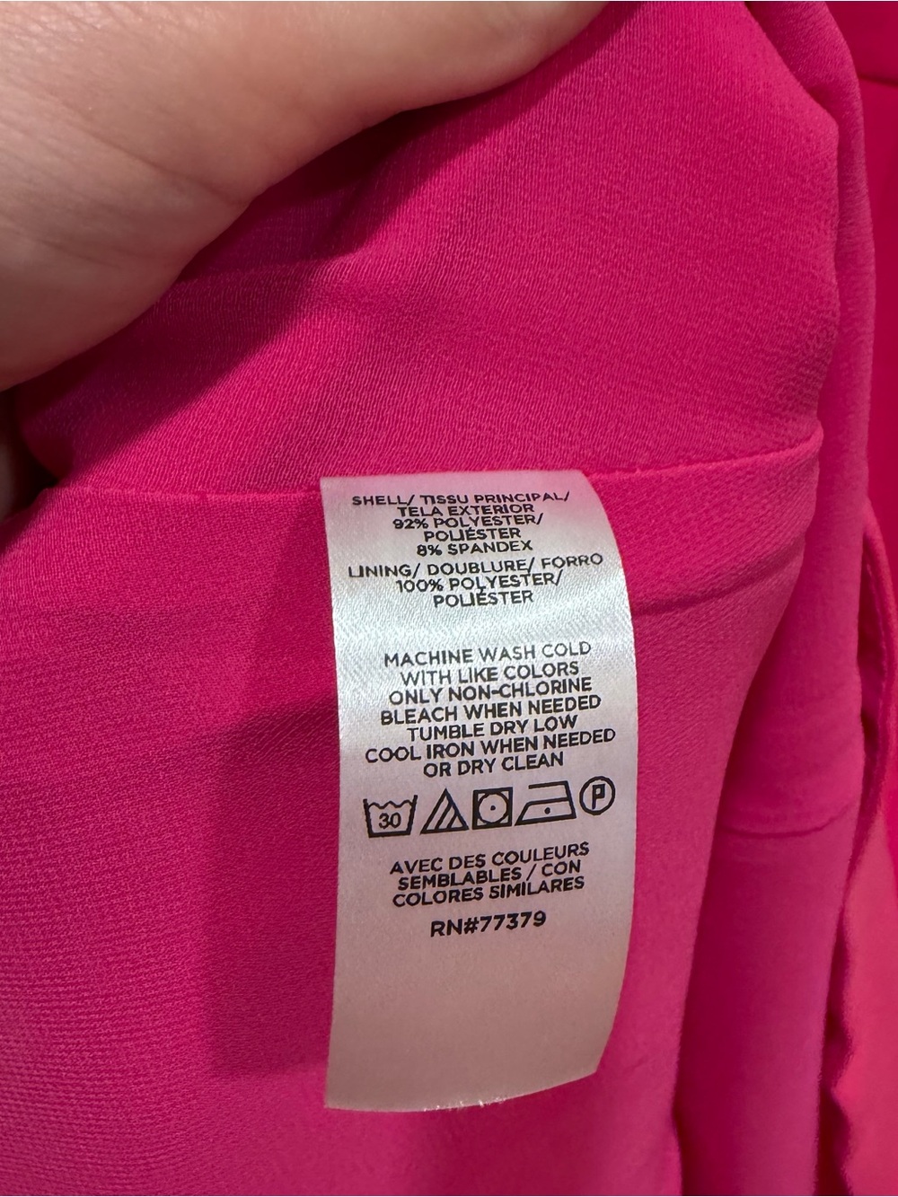 NWT Ann Taylor Women's Short Sleeve Fit-and-Flare Dress in Hot Pink 6 - Picture 9 of 15